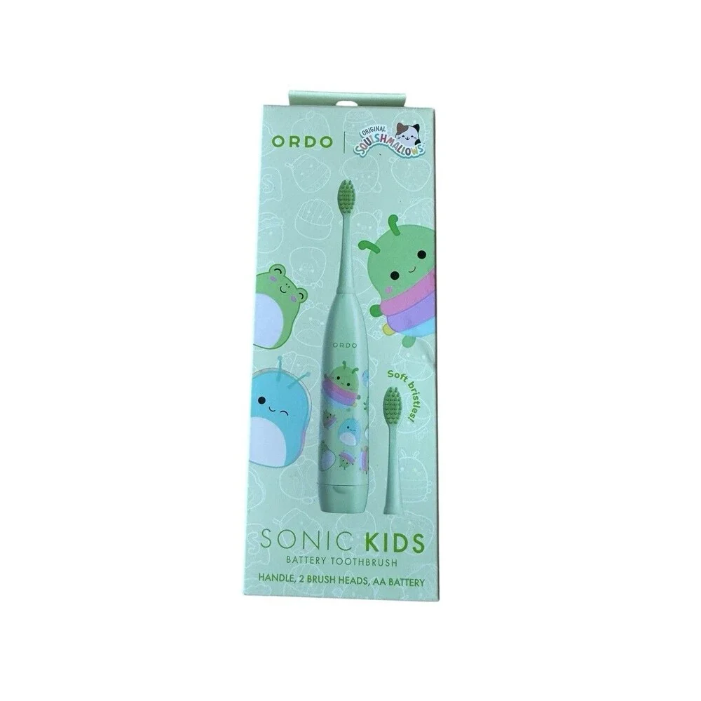 Ordo Squishmallow Sonic Kids Battery Toothbrush Green New & Sealed Bonus Crest